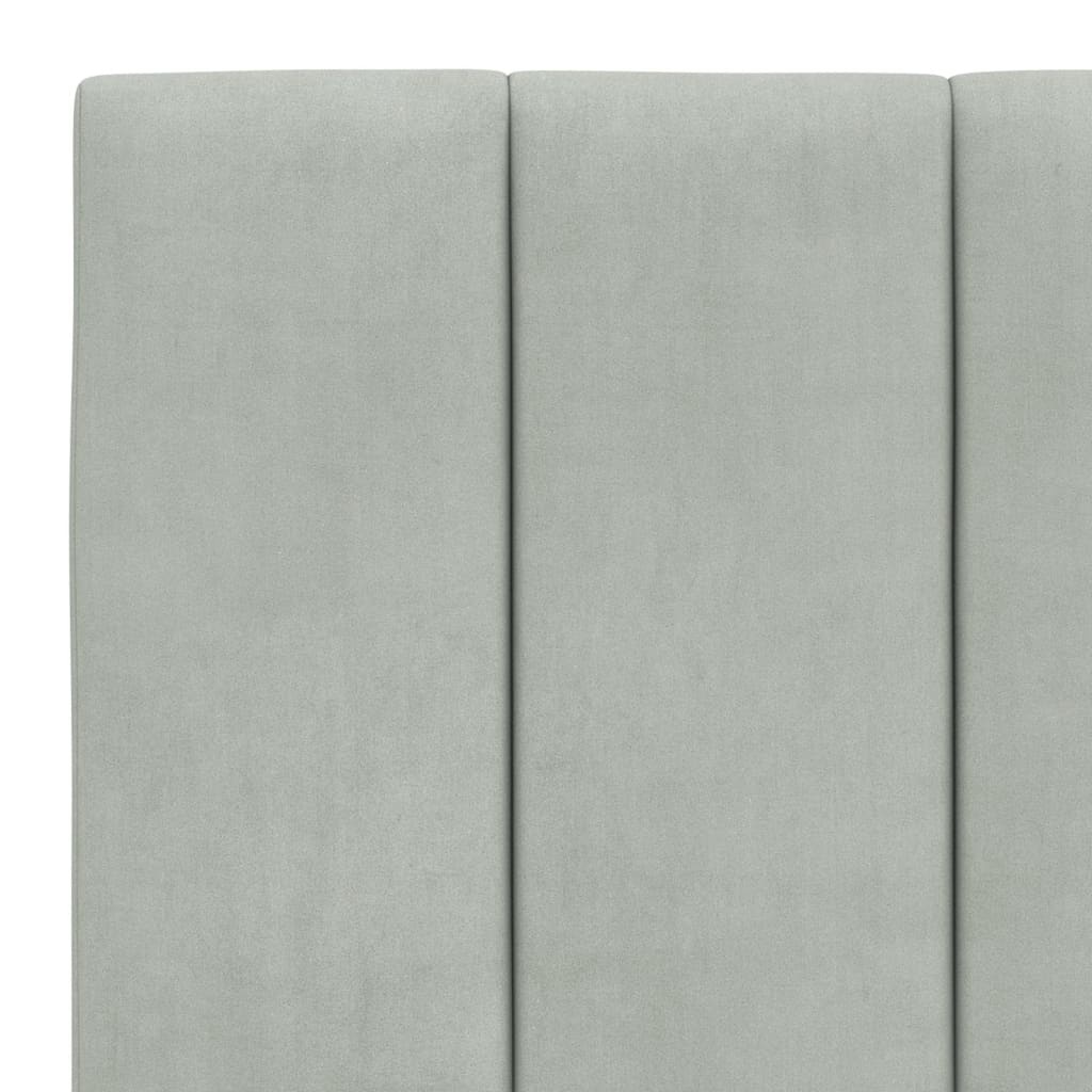 Hoofdbordkussen 180 cm Lichtgrijs Fluweel - 34% Korting