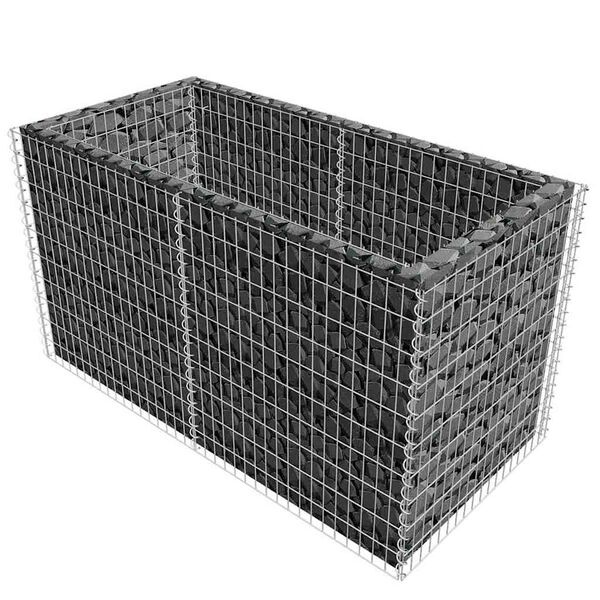 Gabion plantenbak verhoogd 180x90x100 cm staal met 35% korting