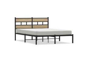 VidaXL Bedframe Metaal Sonoma Eiken 140x200 cm - 35% Korting
