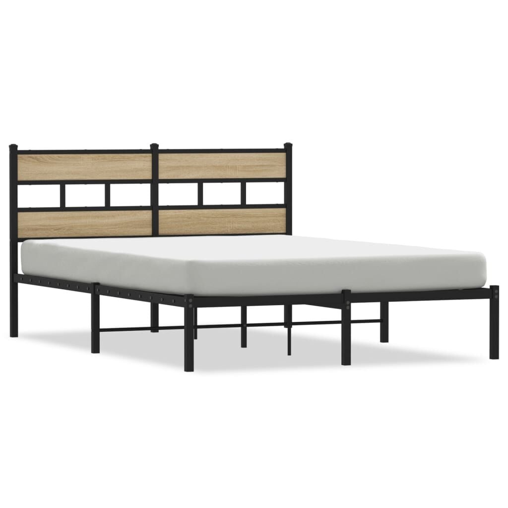 VidaXL Bedframe Metaal Sonoma Eiken 140x200 cm - 35% Korting