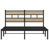 VidaXL Bedframe Metaal Sonoma Eiken 140x200 cm - 35% Korting