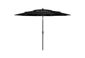 Zwarte Parasol met Aluminium Paal (3m) - 34% Korting