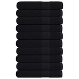 Zwarte katoenen handdoeken (10 stuks) - 100x200 cm - 35% korting