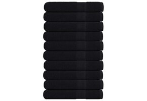 Zwarte katoenen handdoeken (10 stuks) - 100x200 cm - 35% korting