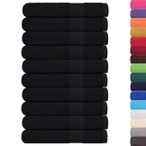 Zwarte katoenen handdoeken (10 stuks) - 100x200 cm - 35% korting