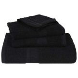 Zwarte katoenen handdoeken (10 stuks) - 100x200 cm - 35% korting