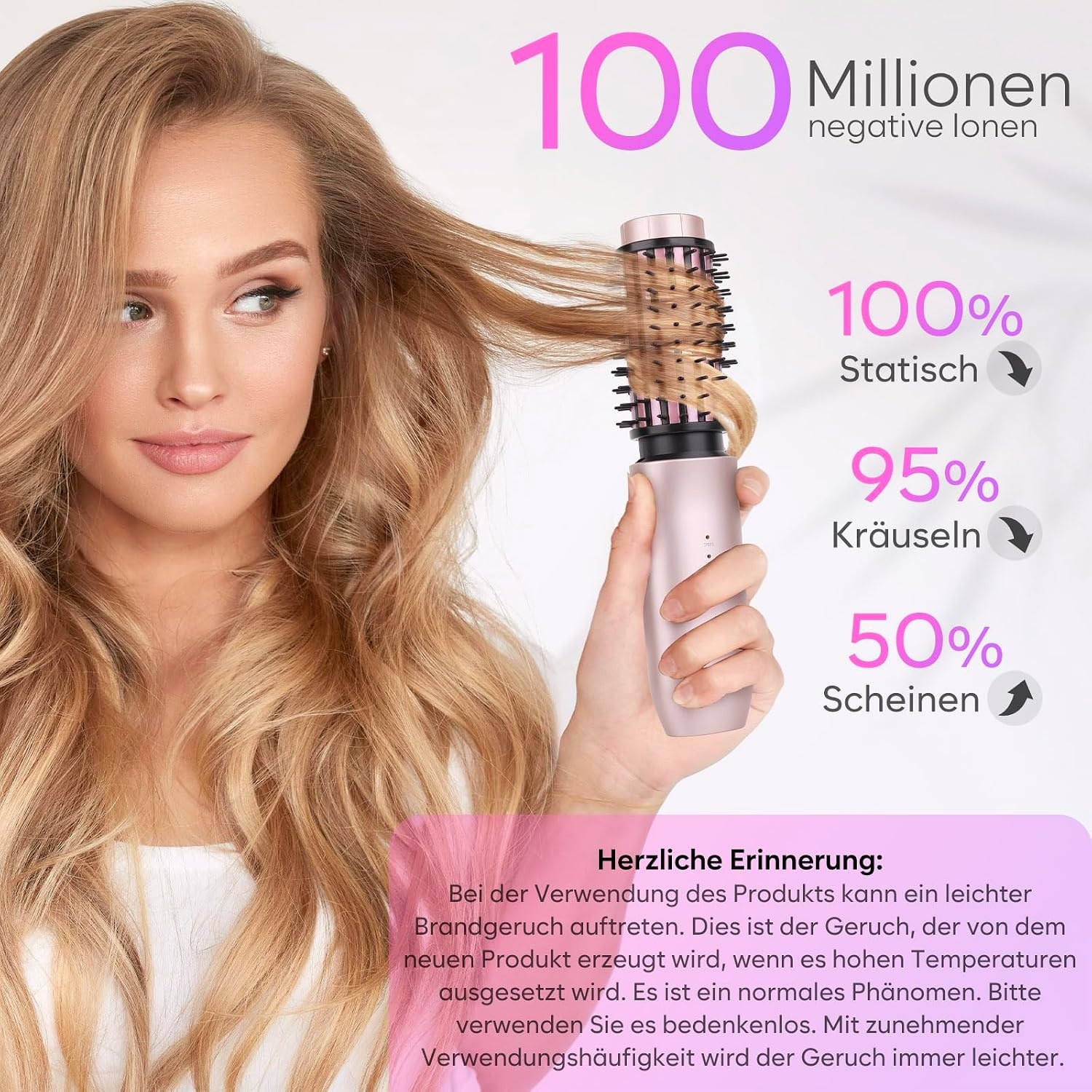 Draagbare Draadloze Krultangborstel - Snel Opwarmen, 7000 mAh - 33% Korting
