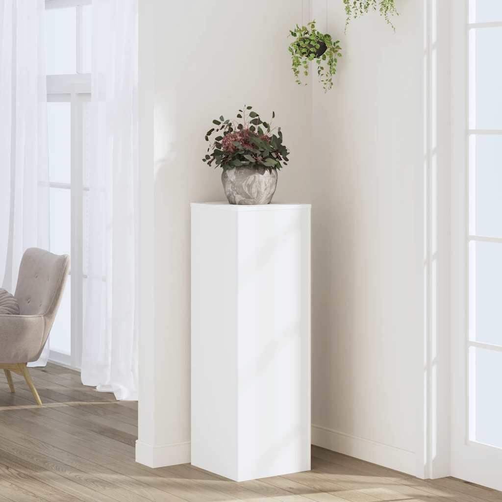 Plantenstandaard 33x33x100 cm Bewerkt Hout Wit - 34% Korting