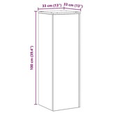 Plantenstandaard 33x33x100 cm Bewerkt Hout Wit - 34% Korting