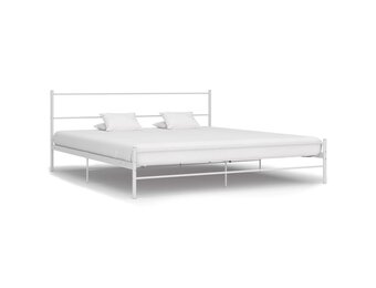 vidaXL Wit Metalen Bedframe 160x200 cm - 54% Korting