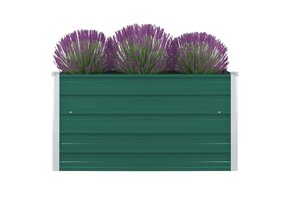Plantenbak Verhoogd 100x100x45 cm Staal Groen - 34% Korting