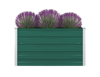 Plantenbak Verhoogd 100x100x45 cm Staal Groen - 34% Korting