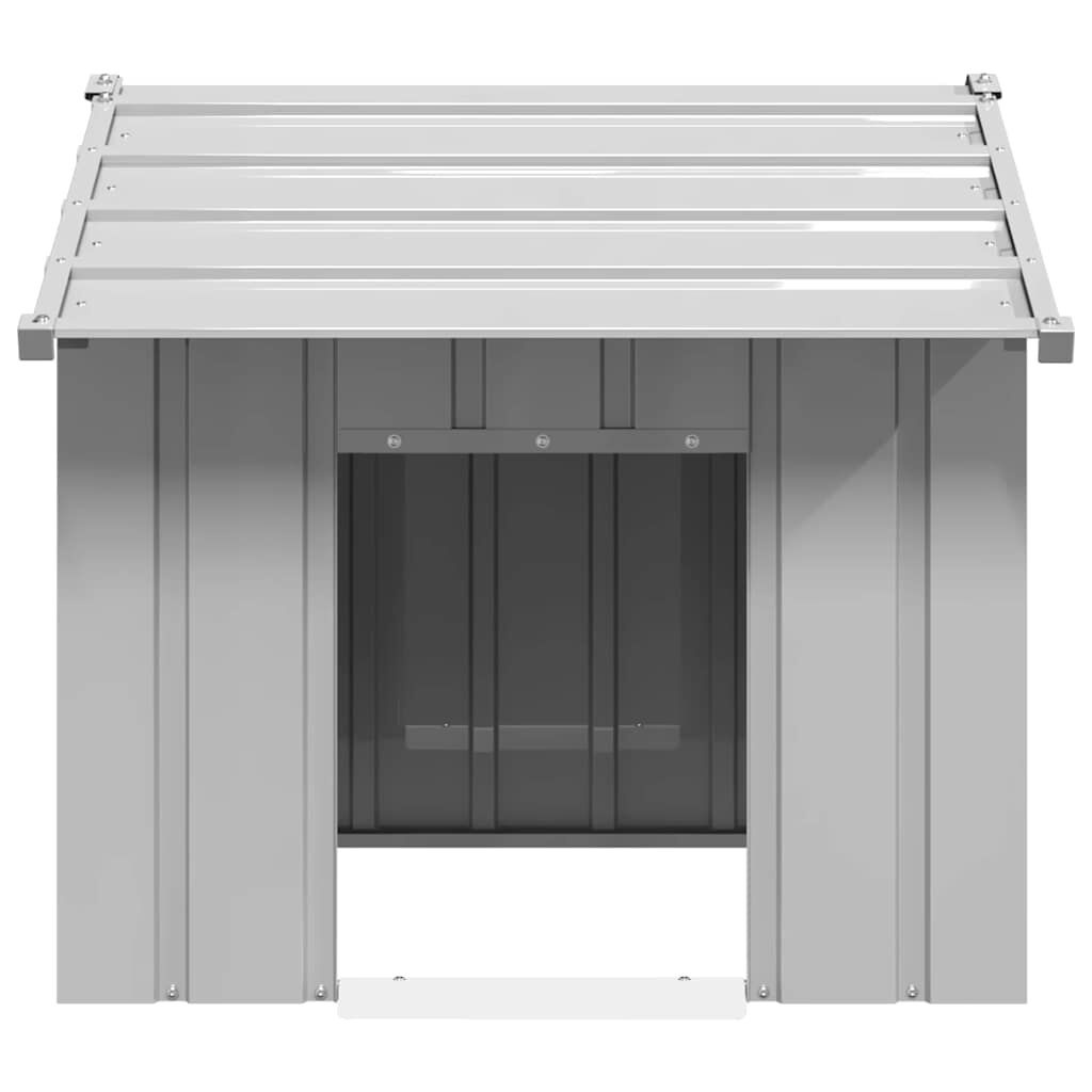 Hondenhok met dak 85x107x81 cm Verzinkt Staal - 54% Korting