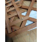 Plantenbak met Latwerk van Vurenhout, Oranje - 50x25x90 cm (57% Korting)