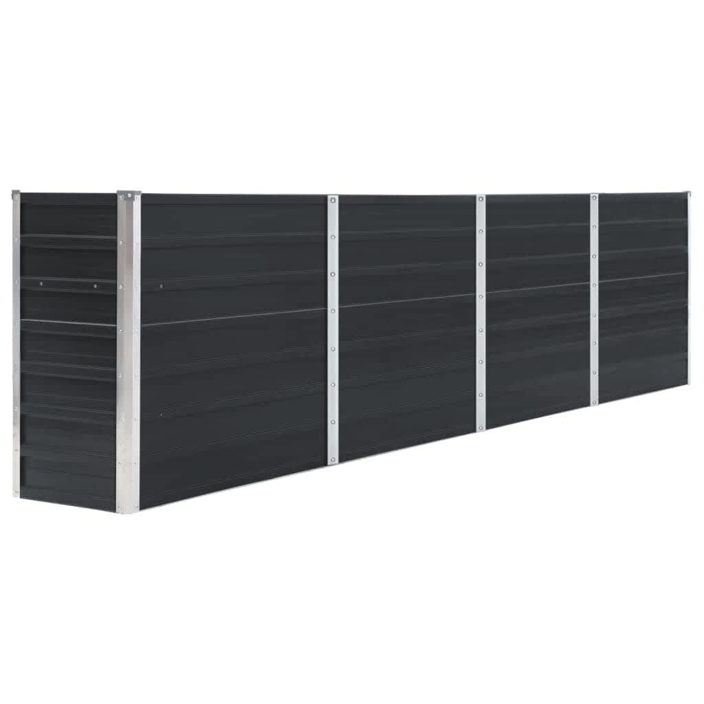 Verhoogde Plantenbak Staal Antraciet 320x40x77cm - 34% Korting