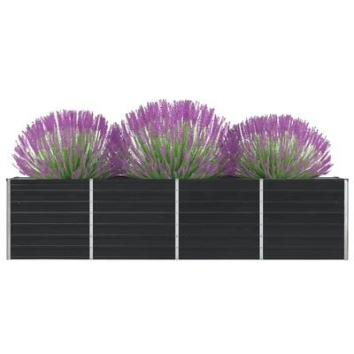 Verhoogde Plantenbak Staal Antraciet 320x40x77cm - 34% Korting
