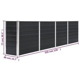 Verhoogde Plantenbak Staal Antraciet 320x40x77cm - 34% Korting