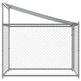 Hondenhok met dak & deur 2x2x2m Gegalvaniseerd Staal Grijs - 35% Korting