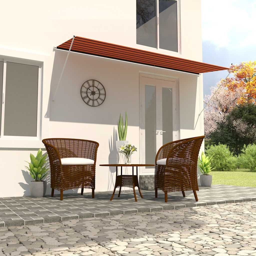 Uittrekbare Luifel 400x150 cm Oranje/Bruin - 34% Korting