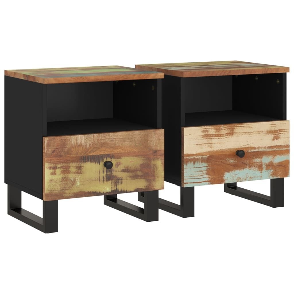 Nachtkastjes Massief Gerecycled Hout - 2 stuks (34% Korting)