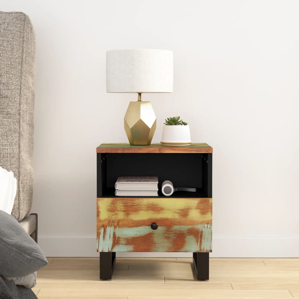Nachtkastjes Massief Gerecycled Hout - 2 stuks (34% Korting)