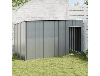 Hondenhok met dak 196x91x110 cm Staal Antraciet - 35% Korting!