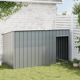 Hondenhok met dak 196x91x110 cm Staal Antraciet - 35% Korting!