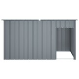 Hondenhok met dak 196x91x110 cm Staal Antraciet - 35% Korting!