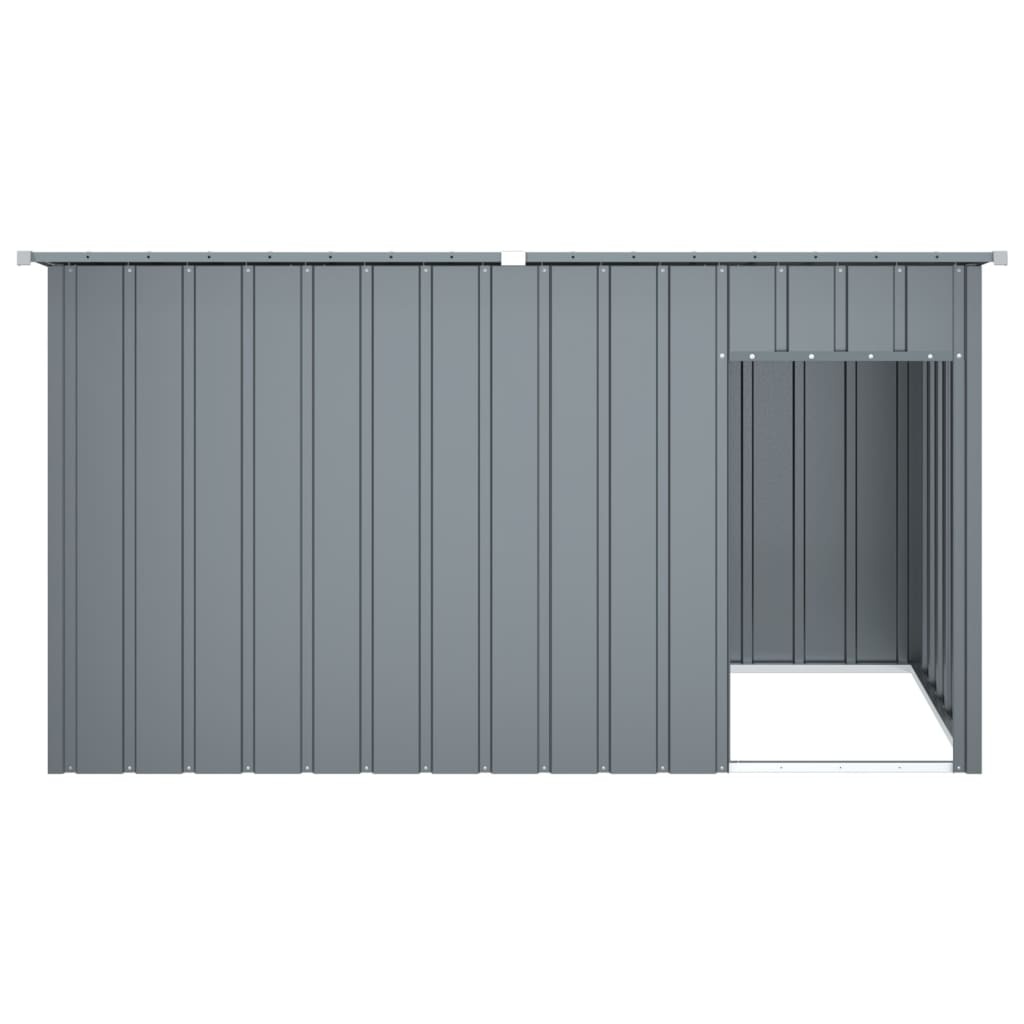 Hondenhok met dak 196x91x110 cm Staal Antraciet - 35% Korting!