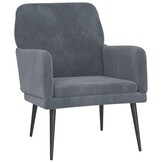 vidaXL Fauteuil Fluweel Donkergrijs - 34% Korting!
