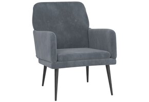 vidaXL Fauteuil Fluweel Donkergrijs - 34% Korting!