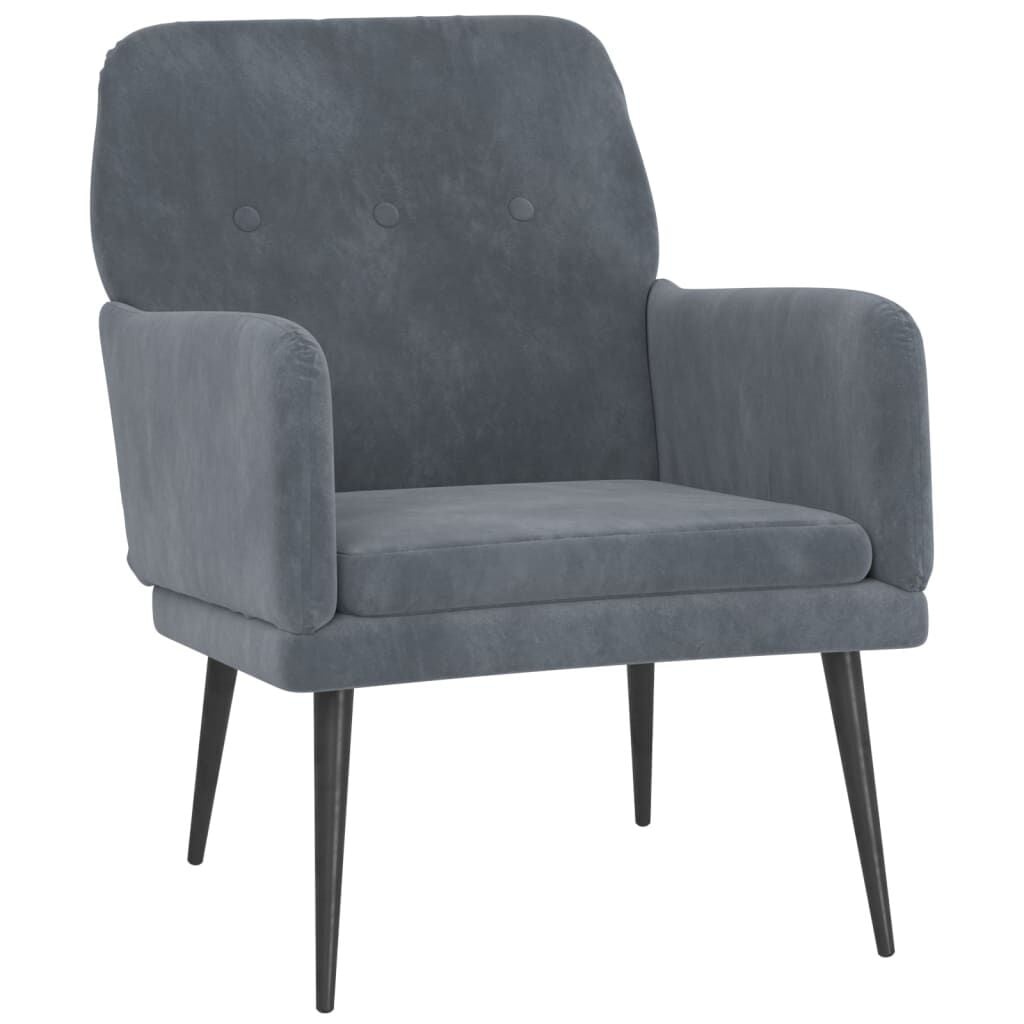 vidaXL Fauteuil Fluweel Donkergrijs - 34% Korting!