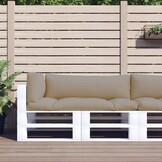 3-delige Palletkussens Set, Stof Taupe - 34% Korting