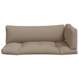3-delige Palletkussens Set, Stof Taupe - 34% Korting