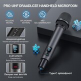 Draadloze Microfoon Set met 61% Korting - UHF 80m Bereik