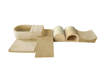 7-delige Beige Velvet Foam Speelset met Ballenbak & 100 Ballen (35% Korting)