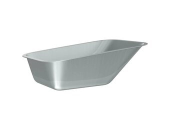 VidaXL Kruiwagenbak van Staal - Zilver - 88x60x32cm - 34% Korting