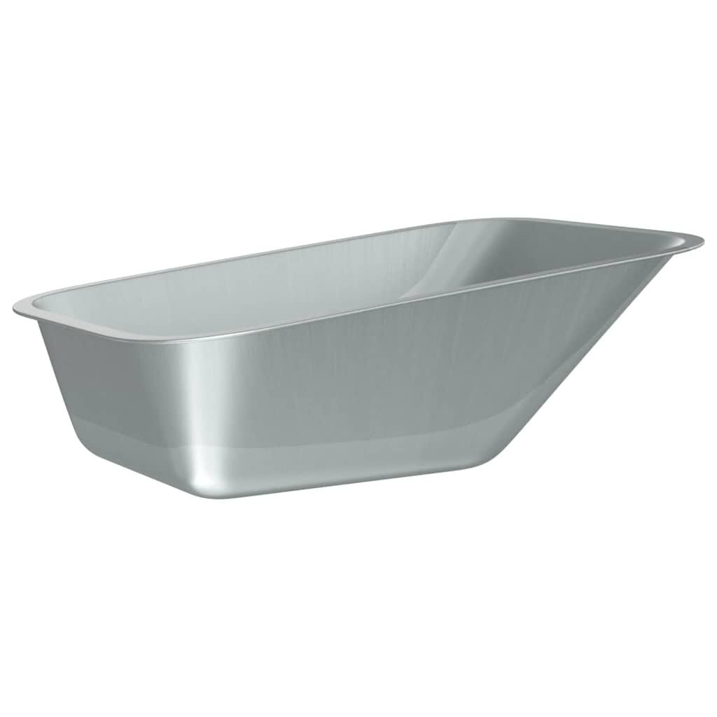 VidaXL Kruiwagenbak van Staal - Zilver - 88x60x32cm - 34% Korting