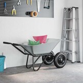 VidaXL Kruiwagenbak van Staal - Zilver - 88x60x32cm - 34% Korting