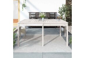 VidaXL Tuintafel Grenenhout Wit (70% Korting)