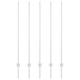 VidaXL Hekpalen 5 stuks Zilver 180cm - Gepoedercoat Staal - 33% Korting