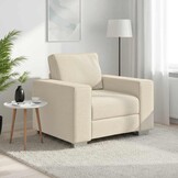 Comfortabele Beige Linnen Sofa Stoel 100 cm - 35% Korting!