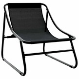 vidaXL Tuinstoelen 2-delig Zwart Metaal 60x80x71 cm 35% Korting