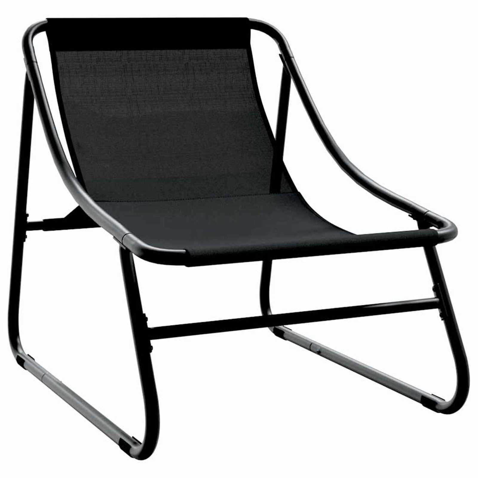 vidaXL Tuinstoelen 2-delig Zwart Metaal 60x80x71 cm 35% Korting