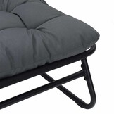 vidaXL Tuinstoelen 2-delig Zwart Metaal 60x80x71 cm 35% Korting