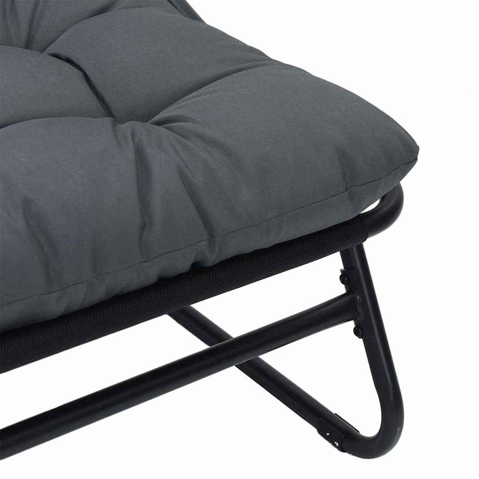 vidaXL Tuinstoelen 2-delig Zwart Metaal 60x80x71 cm 35% Korting