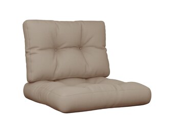 VidaXL Palletkussens Set (2 stuks) Taupe - 34% Korting