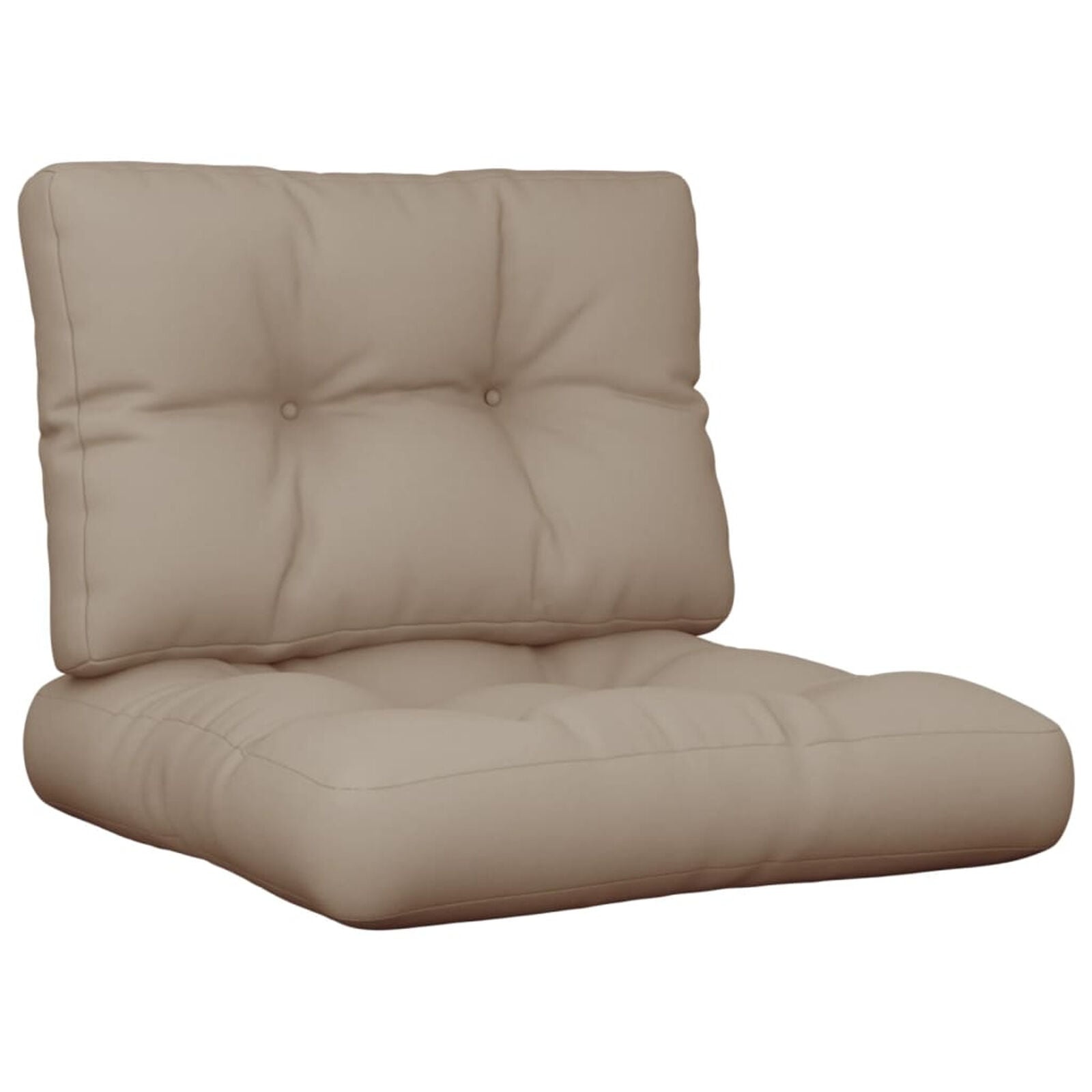 VidaXL Palletkussens Set (2 stuks) Taupe - 34% Korting