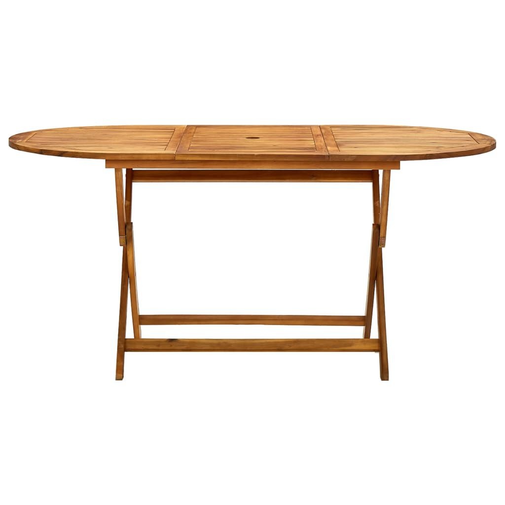 Inklapbare Acaciahouten Tuintafel - 160x85x75 cm - 35% Korting