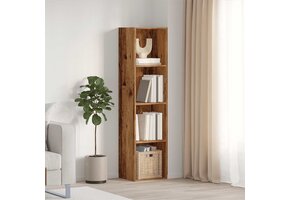 Boekenkast/TV-meubel 36x30x143cm Bewerkt Hout Oud Houtkleurig (29% Korting)